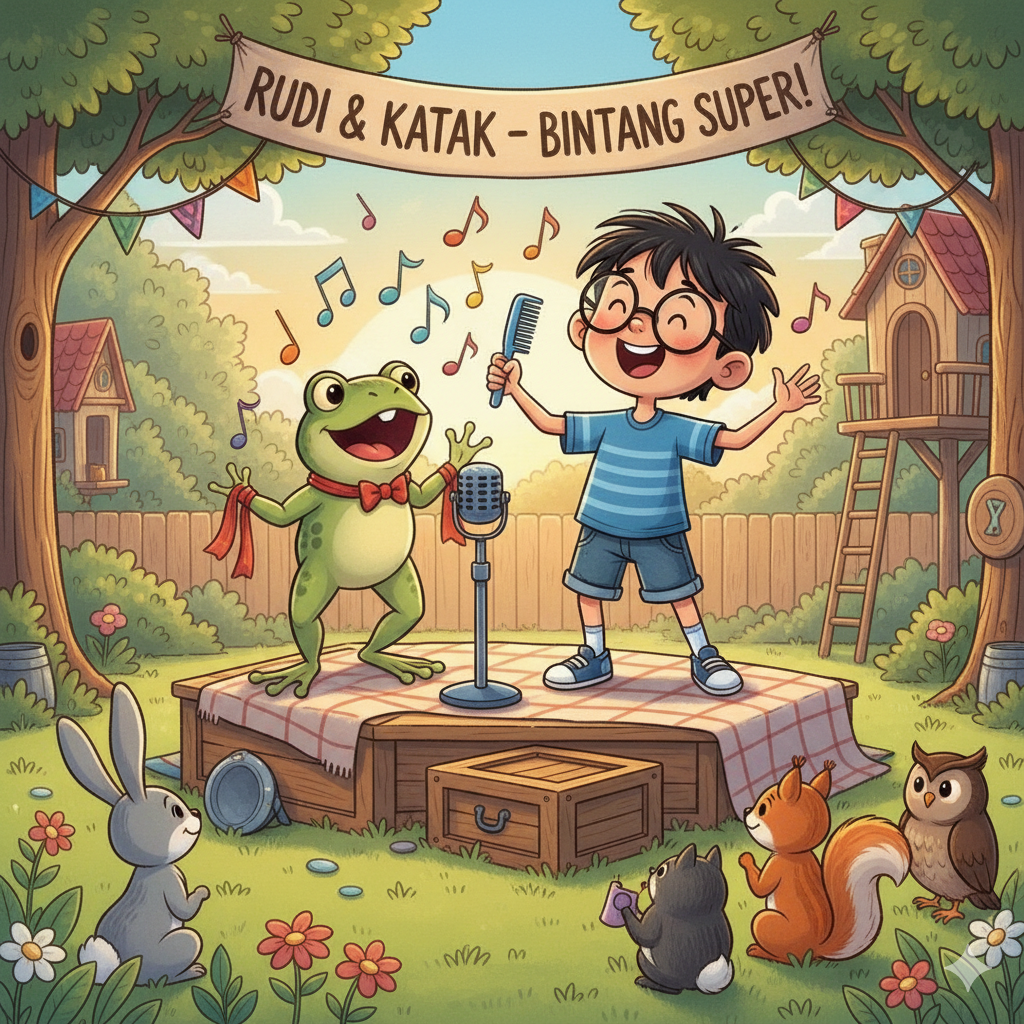 Rudi dan Katak yang Ingin Jadi Penyanyi